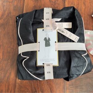 Victoria's Secret Black Satin Pajama Set 2x short set
